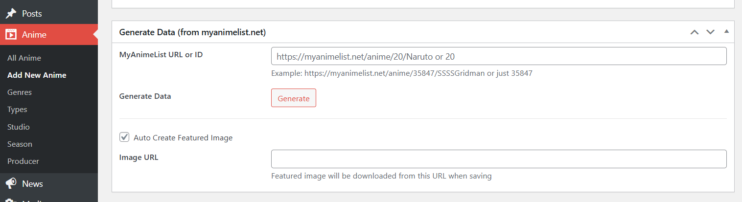 Anime — Generate Data from MyAnimeList