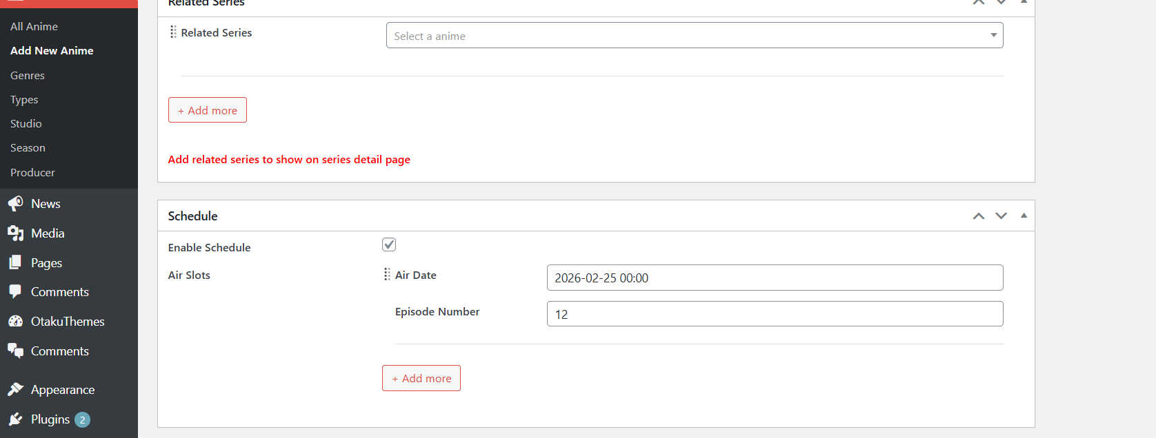 Anime — Related Series & Schedule