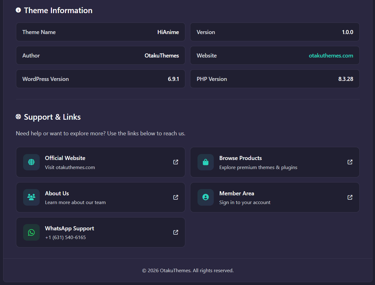 About & Support — Page 2